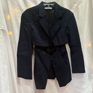 Jacquemus Cropped Cut Out Women's Blazer